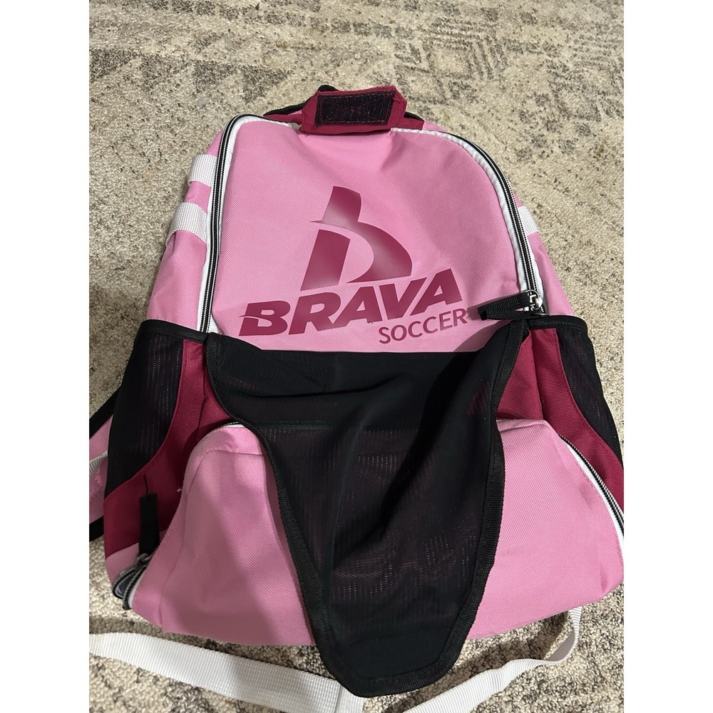 Pink Brava Soccer Backpack Bag